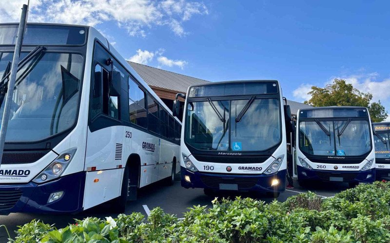 Gramado recebe dez novos ônibus para compor frota do transporte público da cidade