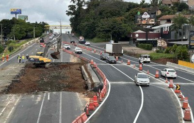 BR-116: Segunda etapa da construção de túnel do bairro Primavera começa após desvio do trânsito em Novo Hamburgo