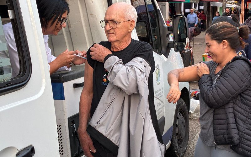 Nestor Bohm Romer aproveitou a Blitz da Vacinação em São Leopoldo