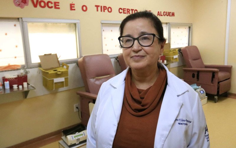 Dra. Eliete Pereira é a responsável técnica pelo Banco de Sangue do Hospital Universitário de Canoas | abc+