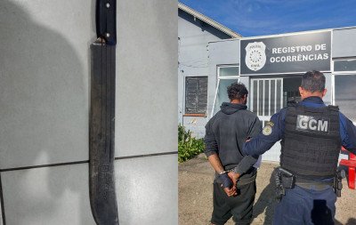 De facão na cintura: Homem é preso por descumprir medida protetiva e ameaçar ex-companheira e cunhada na região