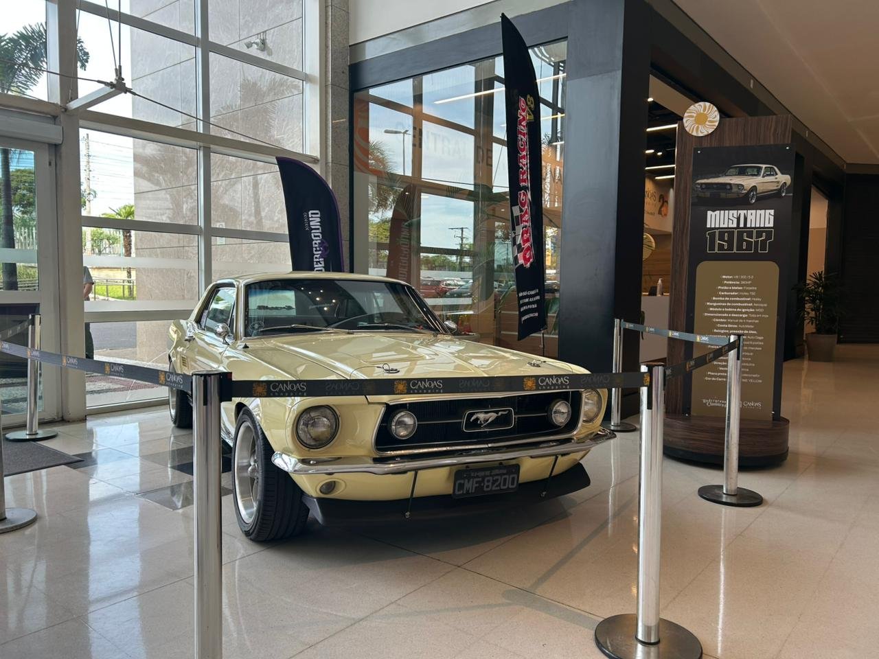 Mustang 1967 e discos de vinil s&atilde;o atra&ccedil;&otilde;es no Canoas Shopping