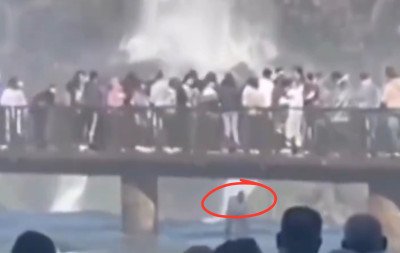 VÍDEO: Turista pula de passarela nas Cataratas do Iguaçu para recuperar celular