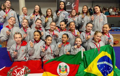 Ginastas da SGSL conquistam sete medalhas em competição internacional no Uruguai