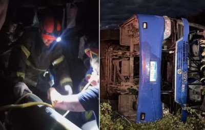 Tragédia na estrada: Ônibus de equipe de basquete capota e deixa 7 jovens mortos