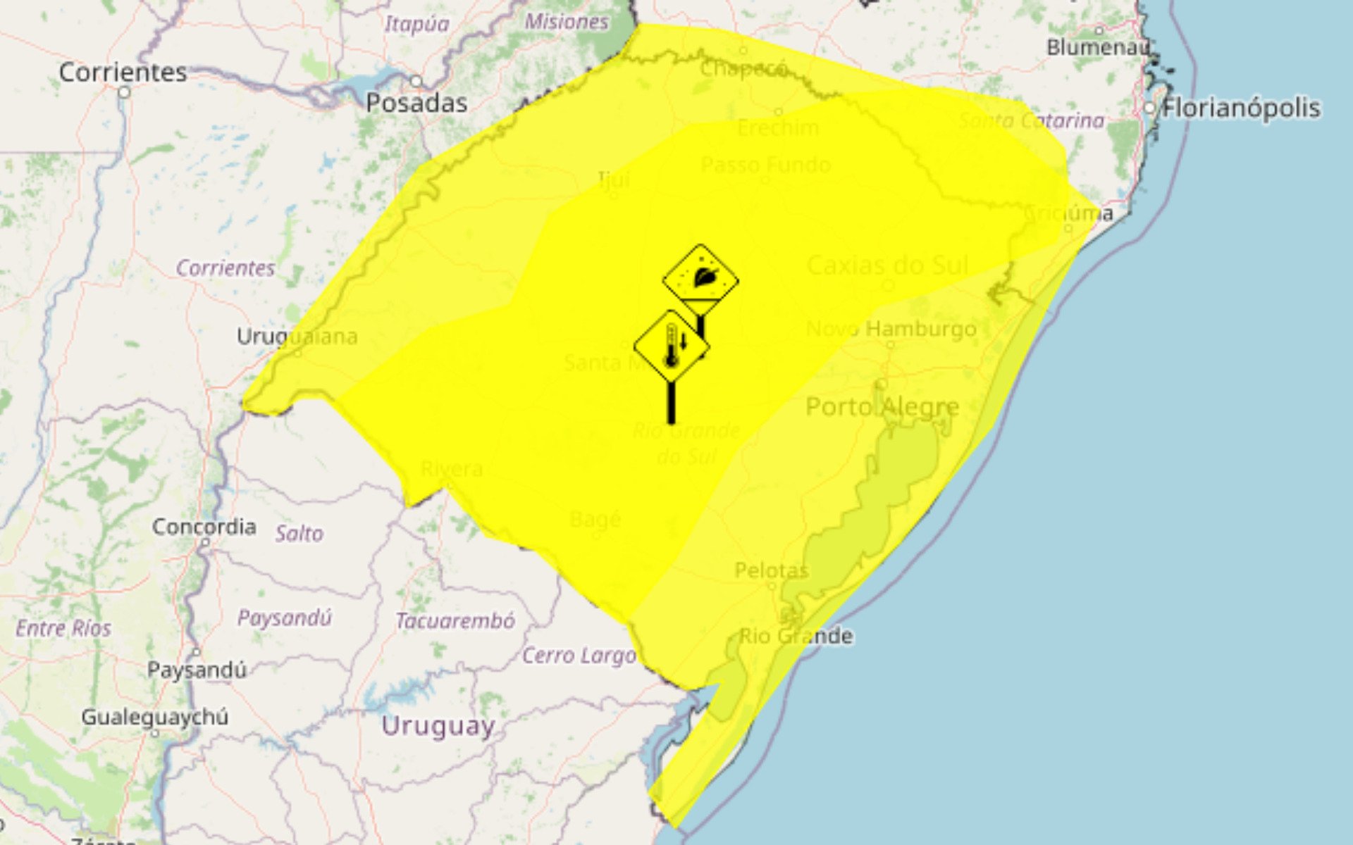 Queda de temperatura e geada colocam o RS em alerta
