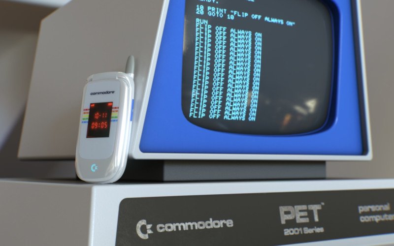 Commodore Callback 8020 é novo celular flip retrô lançado para um "detox digital" Y2K