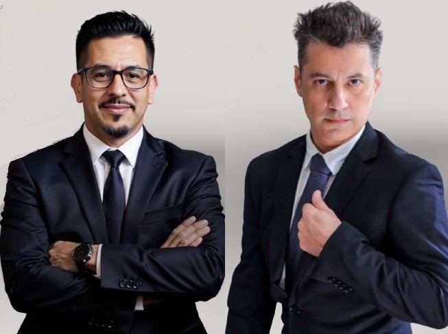 Fabiano Macedo e Ricardo Krause estão no encontro da regional Vale do Sinos da Associação Brasileira de Odontologia na Acist- São Leopoldo