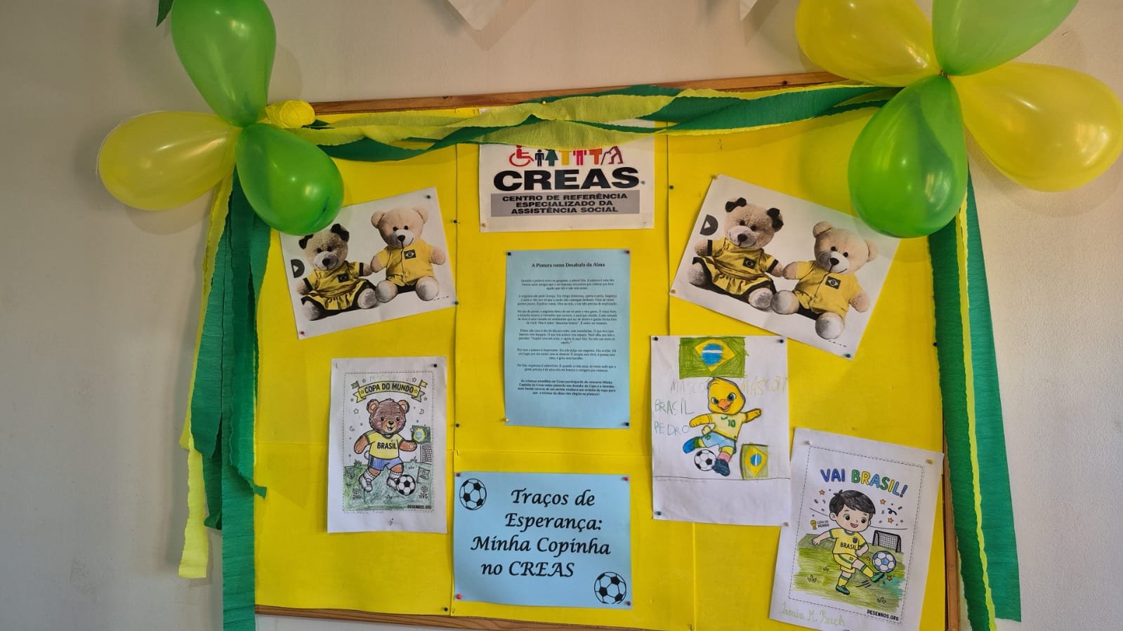 Crianças e adolescentes participam de concurso no Creas de Canela com foco na Copa do Mundo