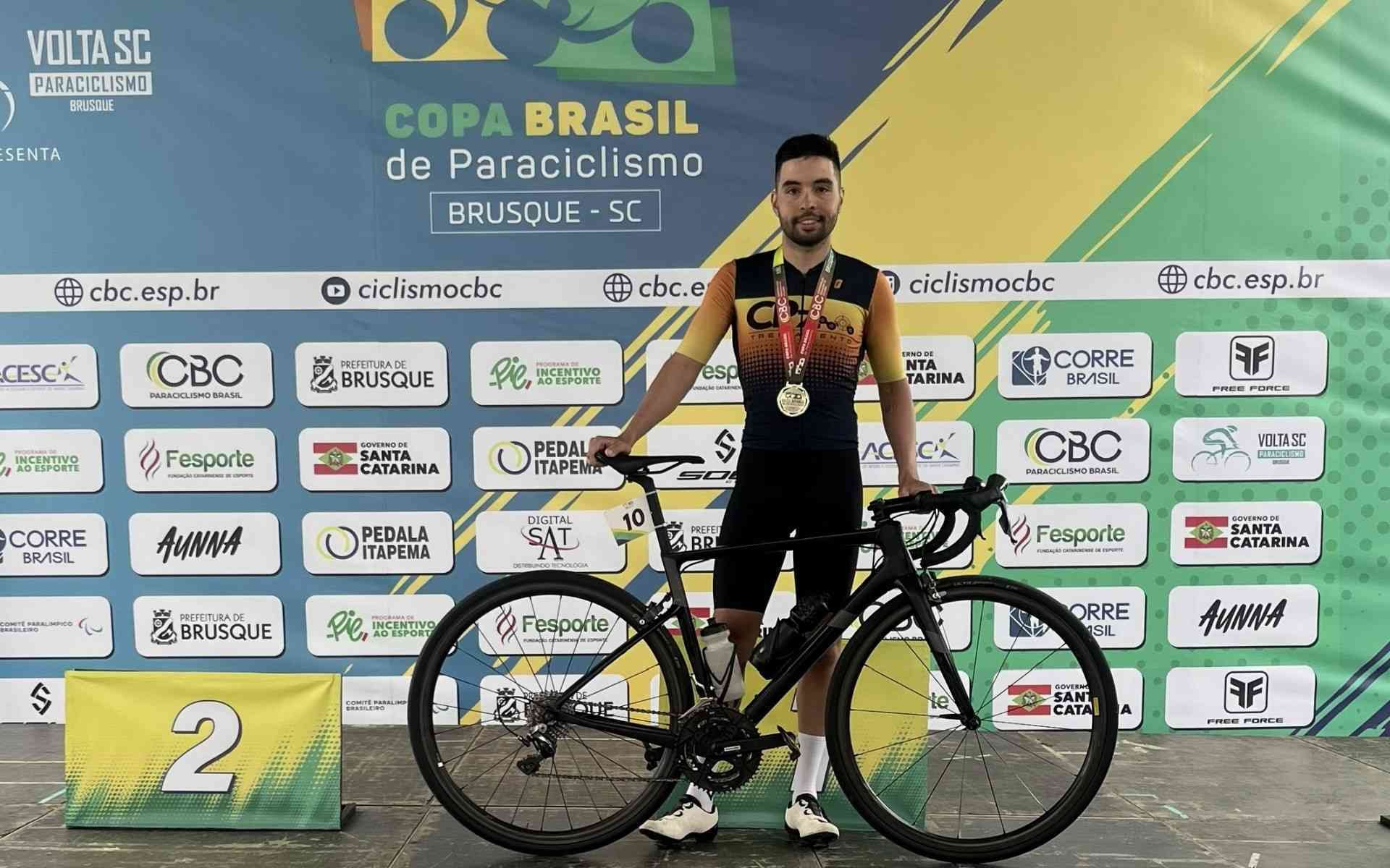 Rodrigo Kennedy conquista vice-campeonato na Copa Brasil de Paraciclismo