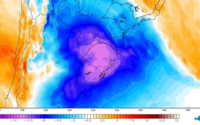 Mpara projeta uma quinta-feira de frio generalizado e mínimas abaixo de zero em todo o RS | abc+