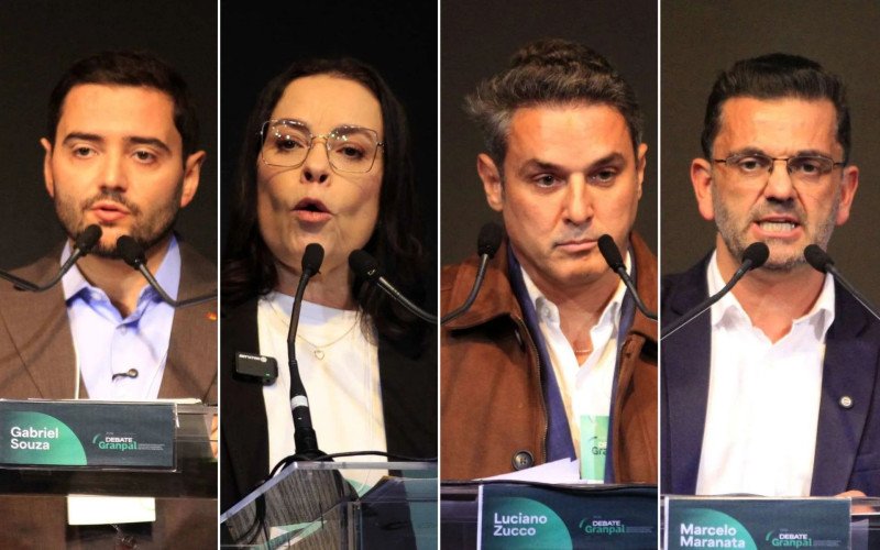 Gabriel Souza (MDB), Juliana Brizola (PDT), Luciano Zucco (PL) e Marcelo Maranata (PSDB) | abc+