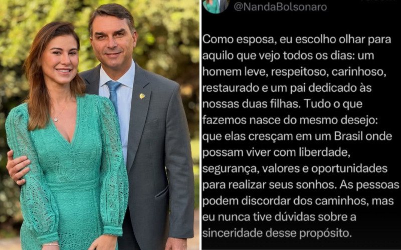 Esposa de Flavio Bolsonaro, Fernanda Bolsonaro saiu em defesa do marido após acusações de Michelle | abc+