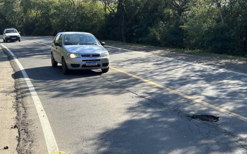 Concentração de buracos em trecho da Estrada da Integração Leopoldo Petry tem causado transtornos aos motoristas