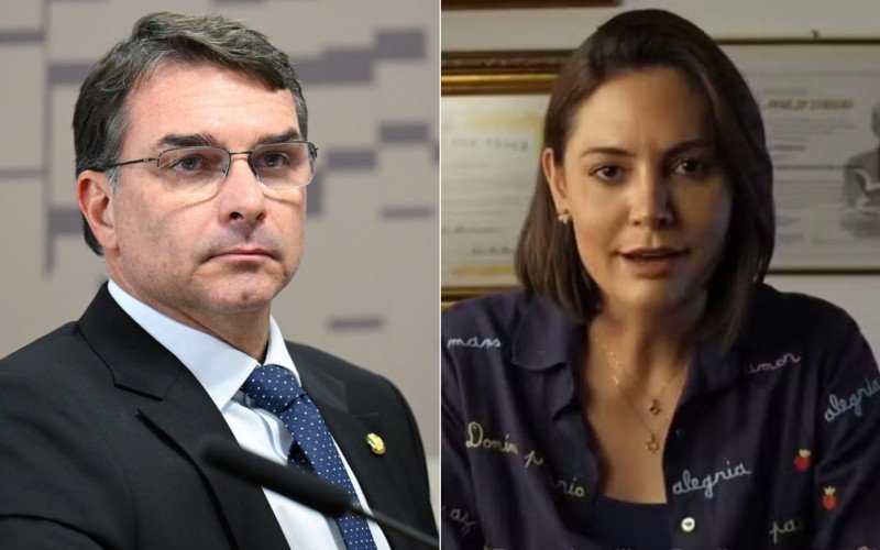 Flávio Bolsonaro e Michelle Bolsonaro | abc+