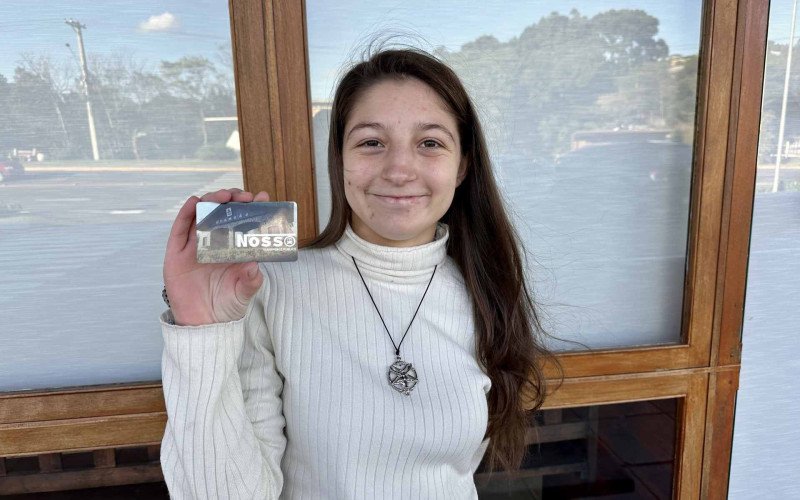 Maria Eduarda Moura garantiu o cartão Nosso