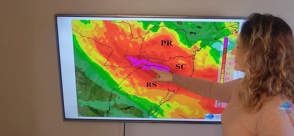 Previs&atilde;o de chuva: Volumes podem chegar a 300 mm no Rio Grande do Sul; veja &aacute;reas de maior risco
