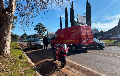 VÍDEO: Acidente entre dois carros e duas motos mobiliza bombeiros na BR-116 em Dois Irmãos