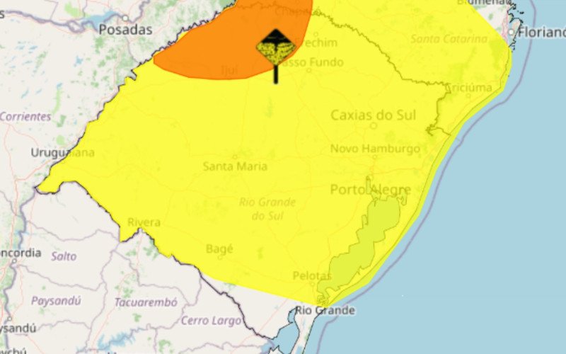 RS sob dois alertas do Inmet para chuva no domingo (28) | abc+