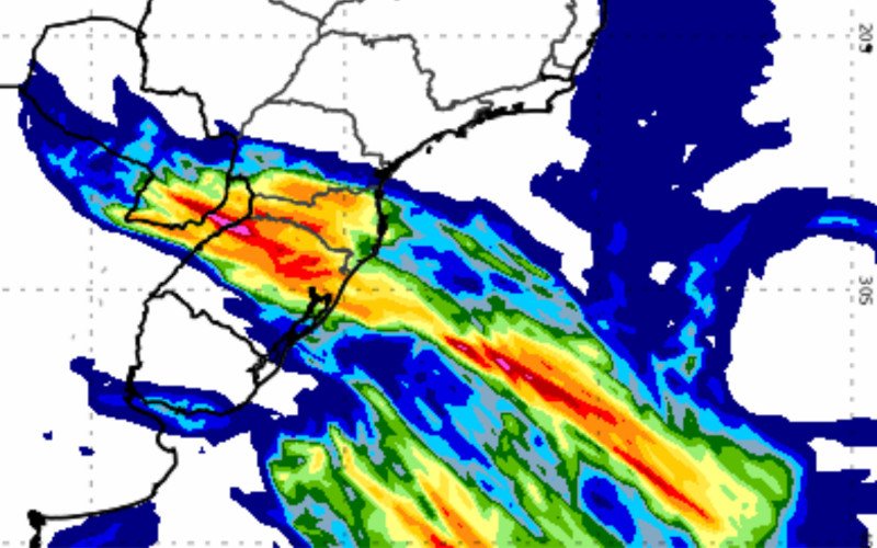Alerta: Ciclone e frente fria estacionária ameaçam o Sul com chuva que pode passar de 200 mm e granizo