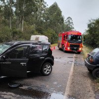 Acidente na RS-124 em Montenegro deixa um motorista morto e um ferido