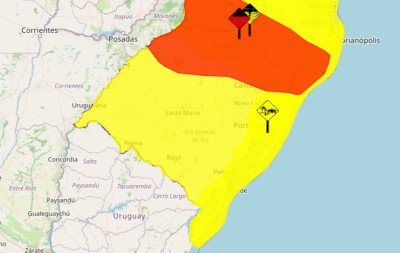 RS tem alerta de grande perigo para chuva; veja regiões atingidas