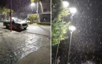 VÍDEO: Frio de -14ºC traz neve a locais raros na Argentina e Uruguai e avança para o RS