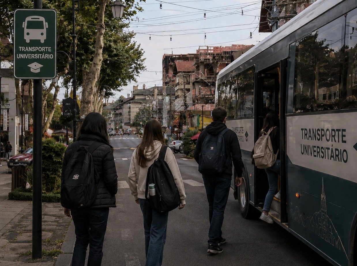 Transporte universitário em Canela abre inscrições; prefeitura custeia 100% do valor