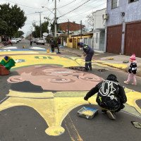 Rei Pelé é o novo homenageado na rota de pinturas da Copa em Novo Hamburgo