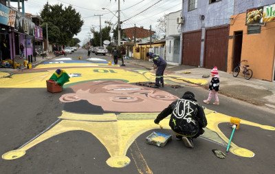 Rei Pelé é o novo homenageado na rota de pinturas da Copa em Novo Hamburgo