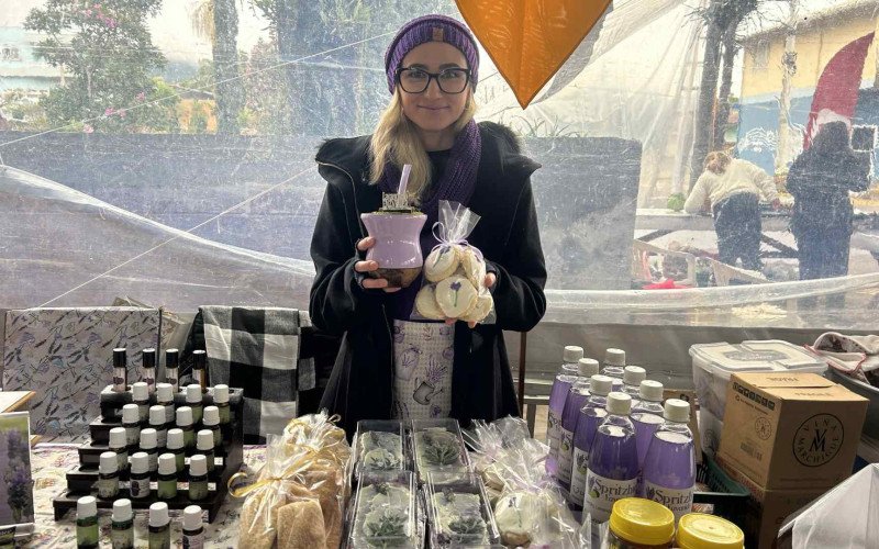 Produtora de Morro Reuter, Luana, no 8º Café na Colônia