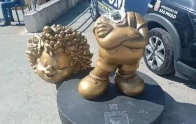 Estátua de protagonista negra da Turma da Mônica tem cabeça arrancada