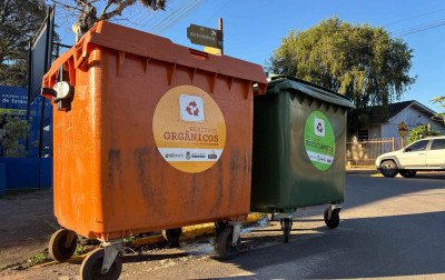 Estância Velha aposta no descarte correto de lixo e instala contêineres para material seco e orgânico