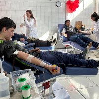 Projeto mobiliza mutirão de estudantes da Escola Frederico Schmidt para doar sangue