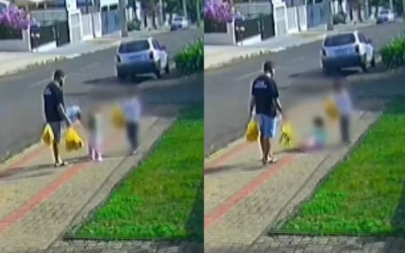 Câmeras de monitoramento flagram pai chutando a filha no Paraná | abc+