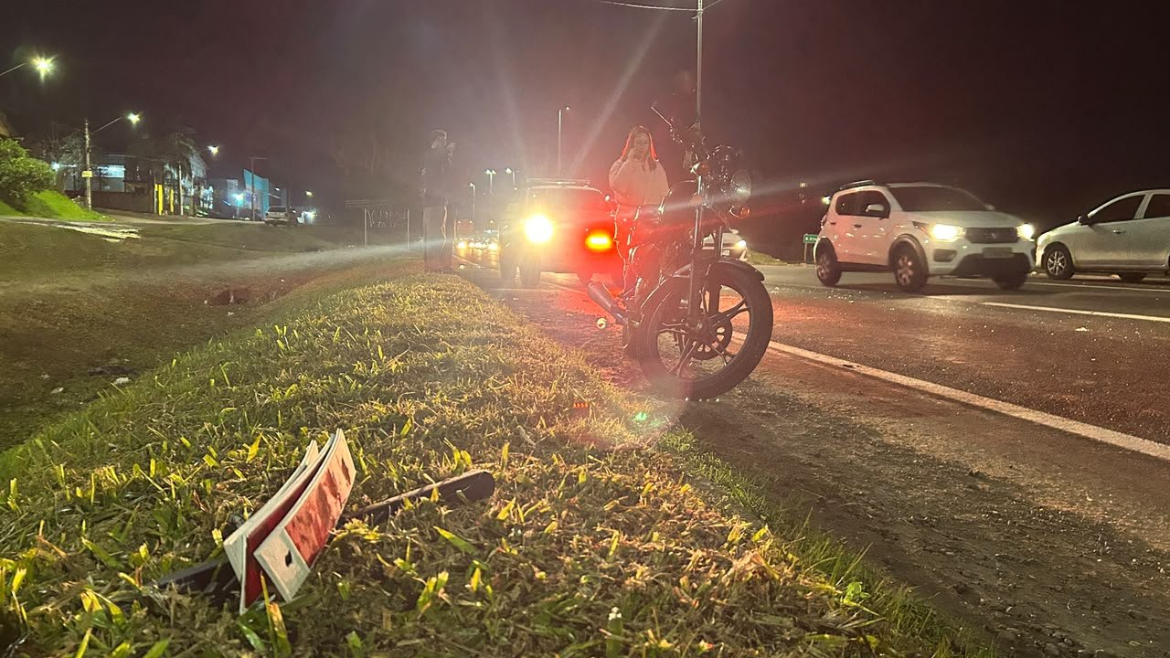 Acidente com moto mobiliza Samu e deixa trânsito lento no trecho de Novo Hamburgo