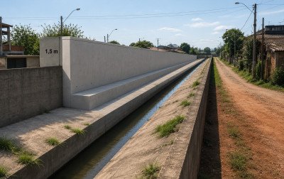 Laudo aponta necessidade de novo muro no Arroio Cerquinha; ordem de início da obra deve ser assinada em breve