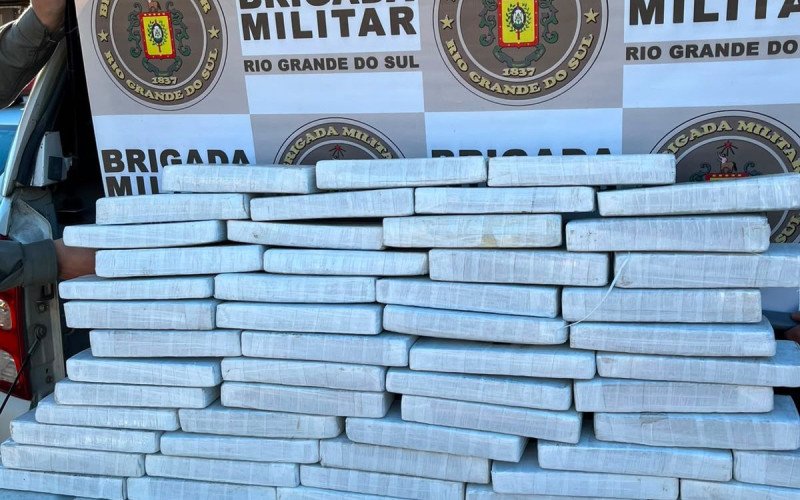 BM apreendeu 40 quilos de maconha, em Canela
