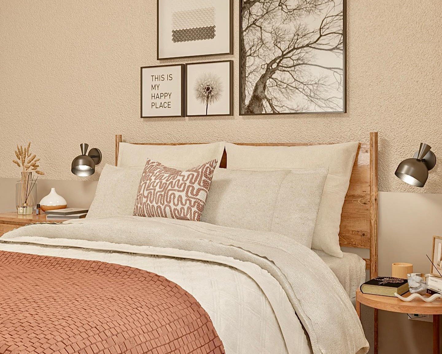 Quarto acolhedor com decoração pessoal | abc+