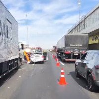 BR-116: Colisão envolvendo caminhão afeta o trânsito