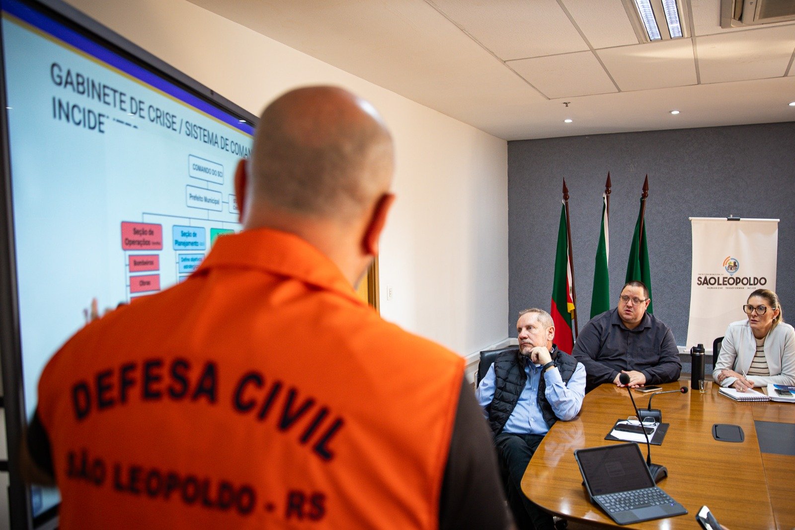 Com previsão de chuva intensa para os próximos dias, São Leopoldo oficializa Gabinete de Crise
