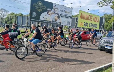 5ª Pedalada de São Cristóvão reúne ciclistas devotos do santo no Parcão de Sapiranga