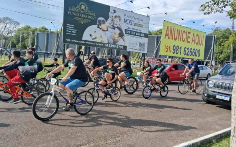 5ª Pedalada de São Cristóvão partiu do Parcão de Sapiranga e seguiu até a Paróquia São Luiz Gonzaga