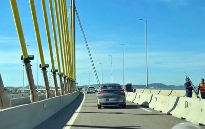 Ponte Anita Garibaldi, na BR-101, tem nova mudança no trânsito a partir desta semana