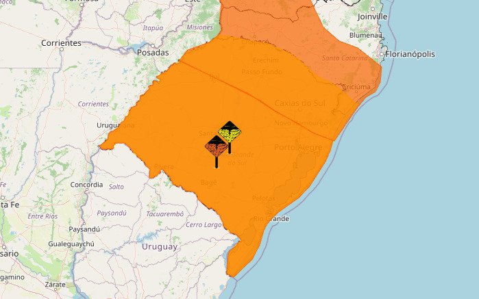 Rio Grande do Sul tem dois alertas para perigo neste domingo | abc+