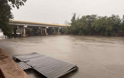 VÍDEO: Como está nível do Rio dos Sinos sob forte chuva no RS