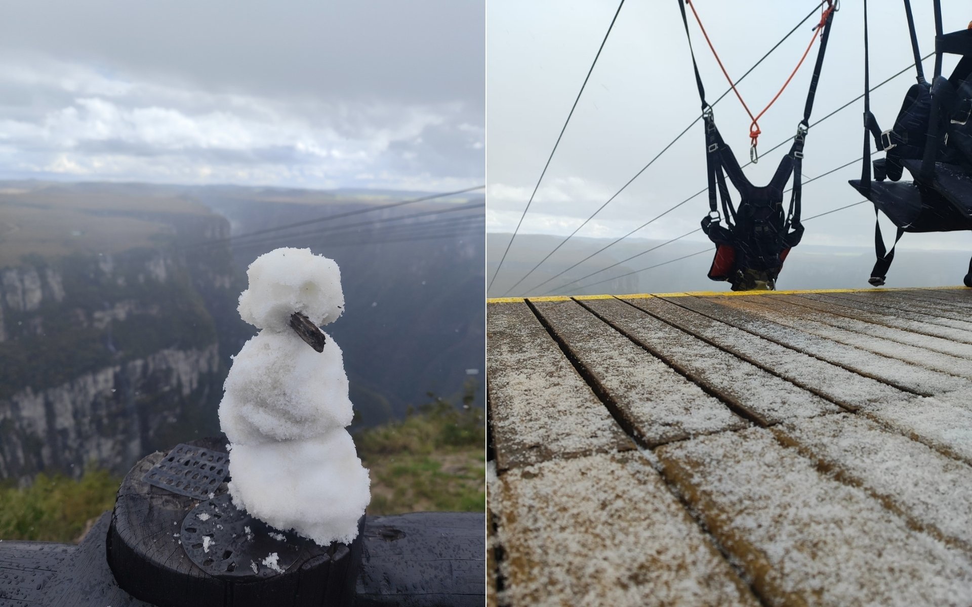 Neve chega ao Rio Grande do Sul e encanta moradores da região; veja vídeo