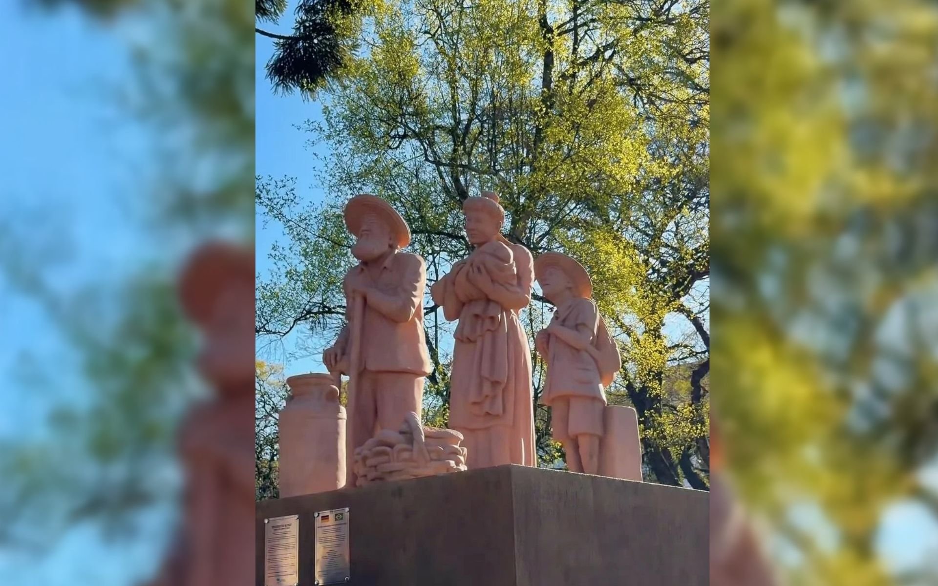 Monumento homenageia raízes dos imigrantes e agricultores de Nova Petrópolis