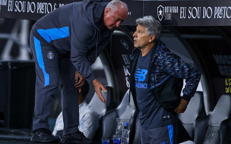 Felipão e Renato Portaluppi ficaram na casamata na derrota gremista para o Botafogo | abc+