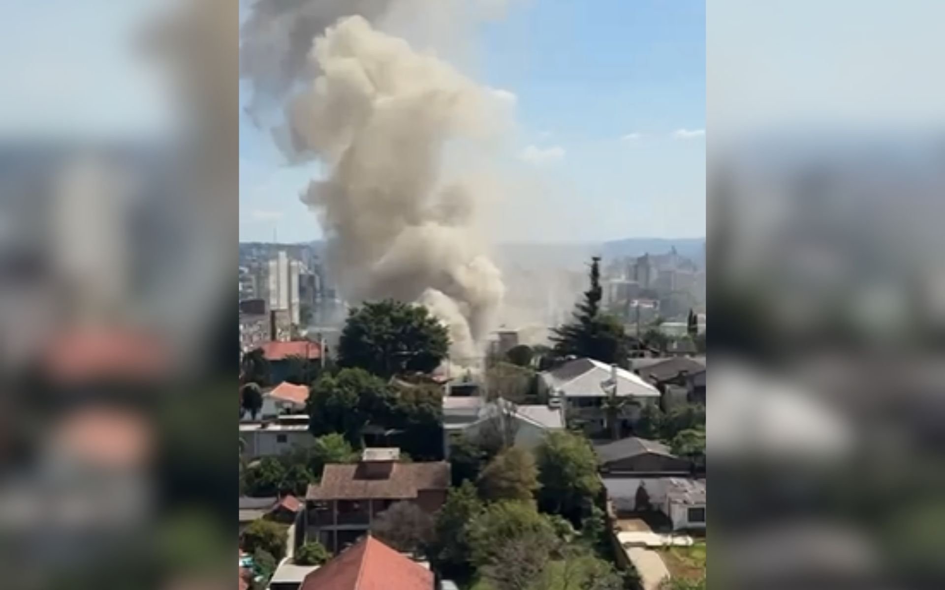 Incêndio atinge residência em Novo Hamburgo e fumaça chama atenção de moradores
